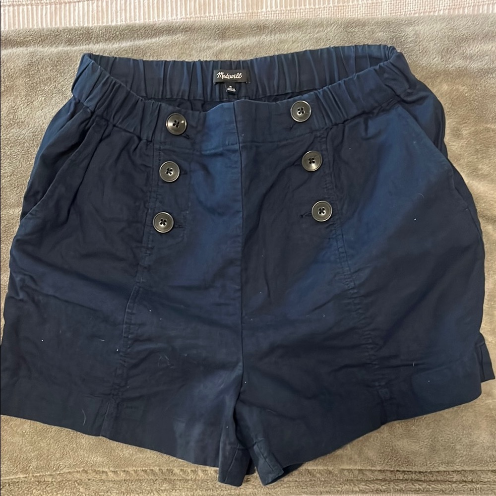 Madewell Blue High Waist Shorts Relaxed Fit
